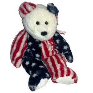 TY Beanie Buddy  SPANGLE the American  Patriotic Bear 14 inch